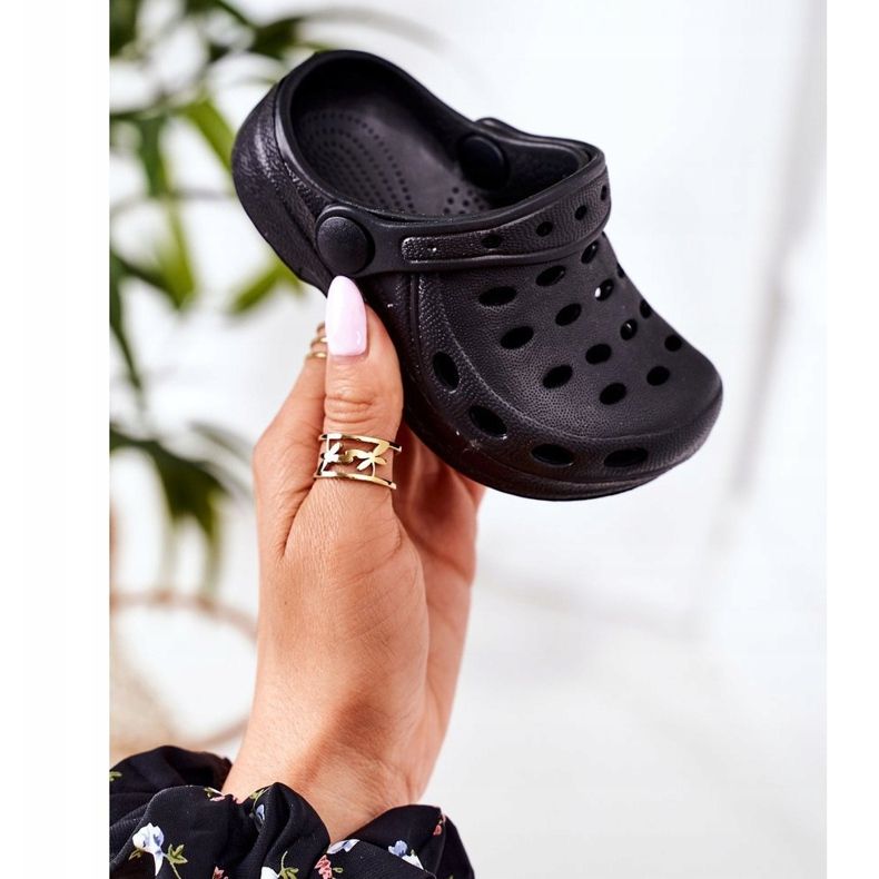 Dječje papuče pjene Crocs Black Lucas crno 1