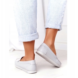 Ženske kožne mokasine S.Barski 97630 Siva 2