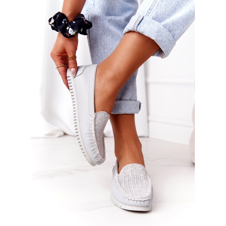 Ženske kožne mokasine S.Barski 97630 Siva 5