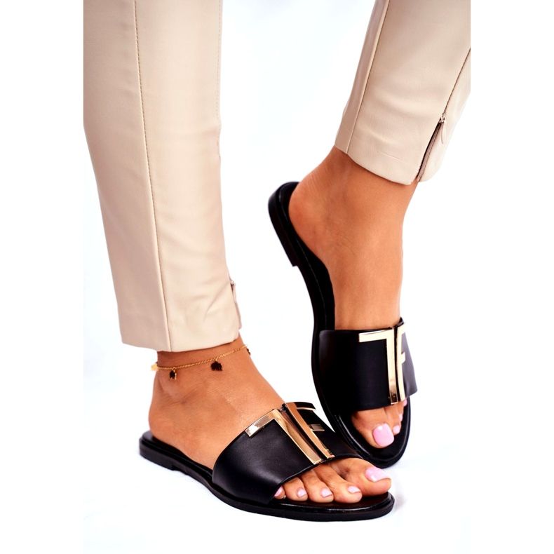 Elegantne ženske papuče crne Nicole Dilmah crno 1