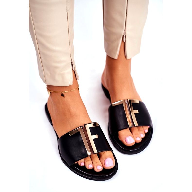 Elegantne ženske papuče crne Nicole Dilmah crna 3