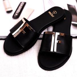 Elegantne ženske papuče crne Nicole Dilmah crno 4