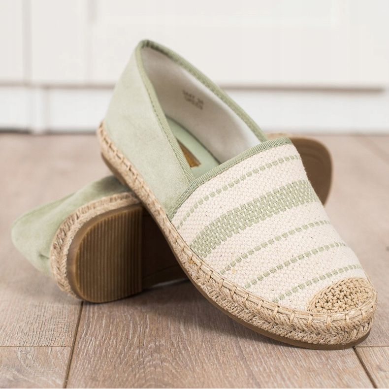 Ideal Shoes Espadrile s uzorkom zelena 1