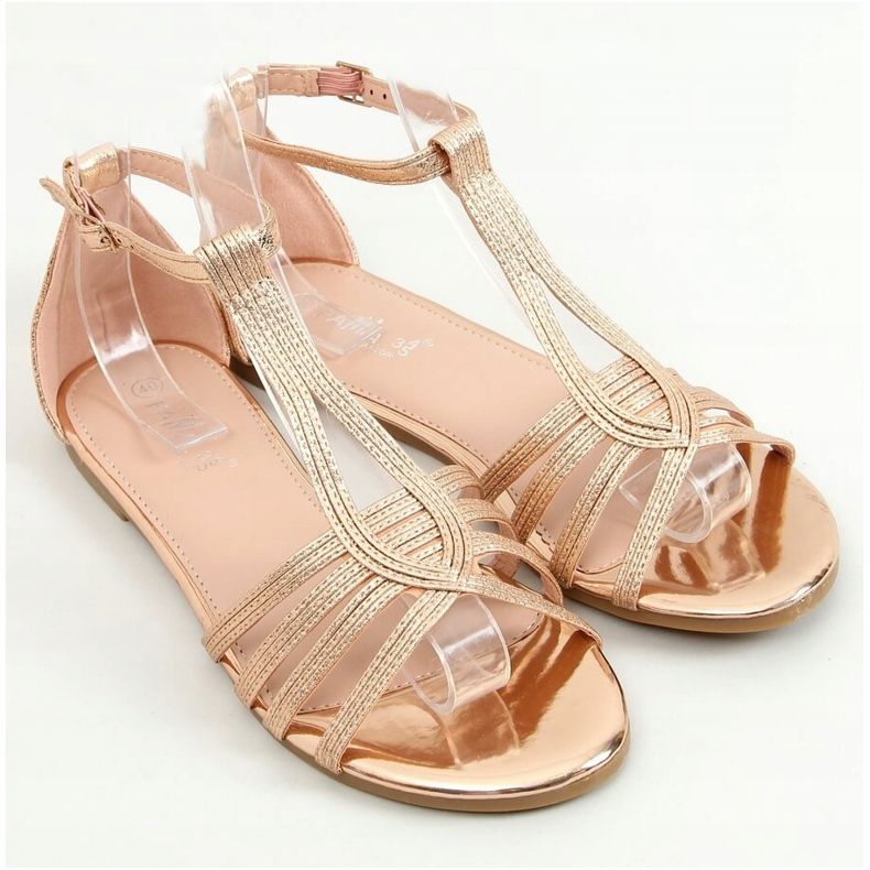 Šampanjec ženske sandale SM0024 Champagne zlatni 1