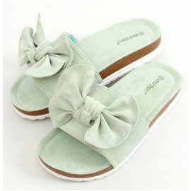 Aquamarine 7855 Zelene papuče na plutu zelena 1