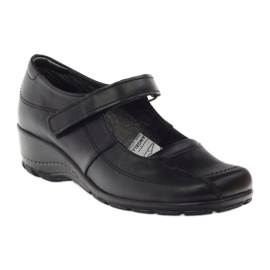 Pumpe na klin prirodna koža Angello 371 crne crno 1