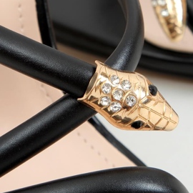 Crne M311P Crne papuče na iglu crno 2