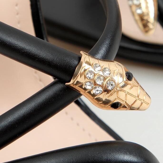 Crne M311P Crne papuče na iglu crna 2