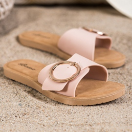 Bona Papuče s ukrasnom kopčom ružičasta 1