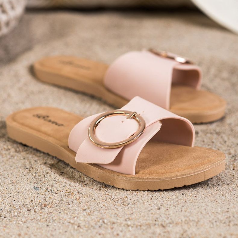 Bona Papuče s ukrasnom kopčom ružičasta 1