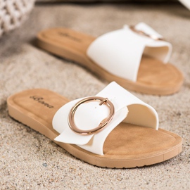 Bona Papuče s ukrasnom kopčom bijela 1