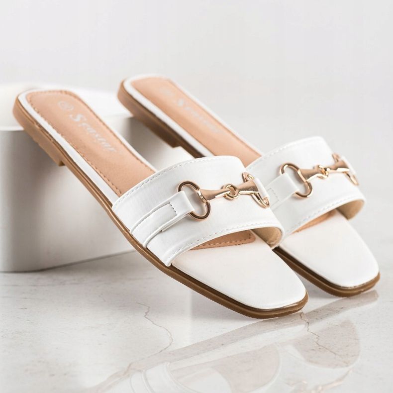 Seastar Papuče sa zlatnim ukrasom bijela 1