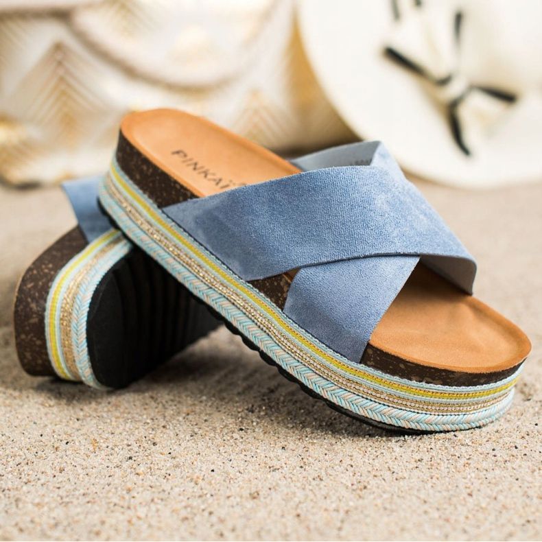 SHELOVET Plave antilop papuče plava 1