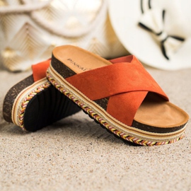 SHELOVET Narančaste papuče sa antilopom 1