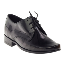 Crni lakirani dječaci, zajednički dječaci Gregors 429 kožni umetak crno 4