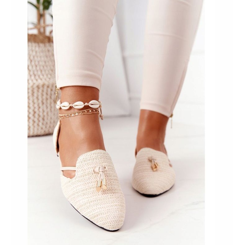 Balerina Spitz s pletenom linijom Lu Boo Bež 1