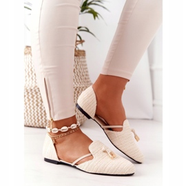 Balerina Spitz s pletenom linijom Lu Boo Bež 2