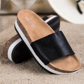 Kayla Papuče na platformi crno 1