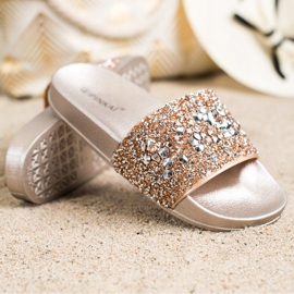 SHELOVET Papuče s ukrasima zlatna 1