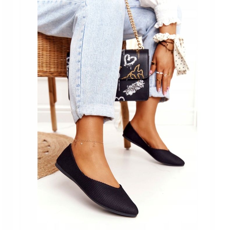 Osjetljiva balerina u špici Vinceza 2187 Crna 2