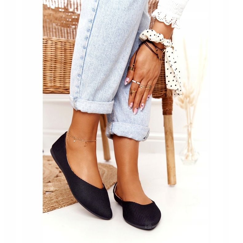 Osjetljiva balerina u špici Vinceza 2187 Crna crno 4