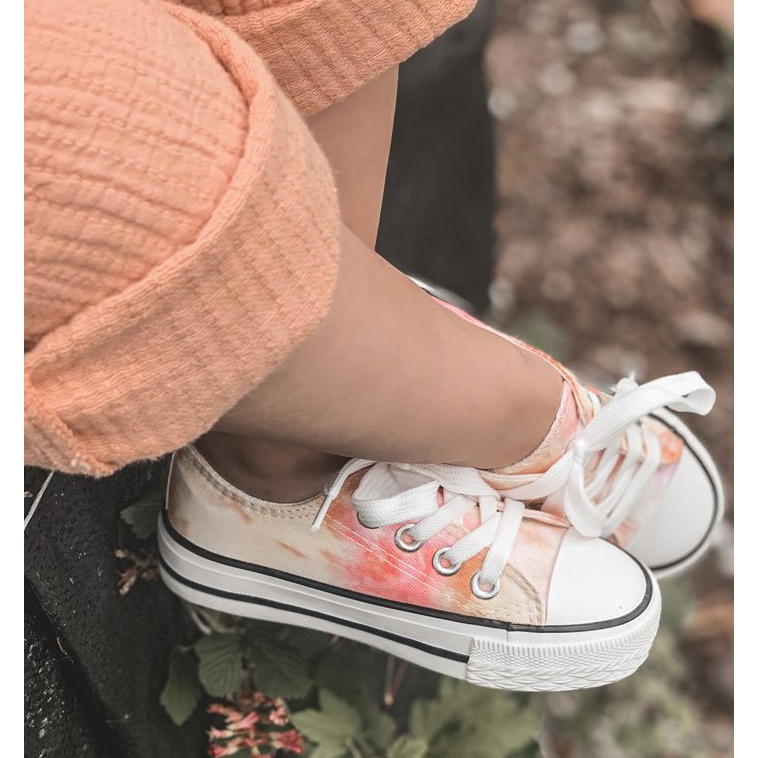 Dječje klasične tenisice s efektom kravate Simba 807-3A ružičasta žuta boja 4