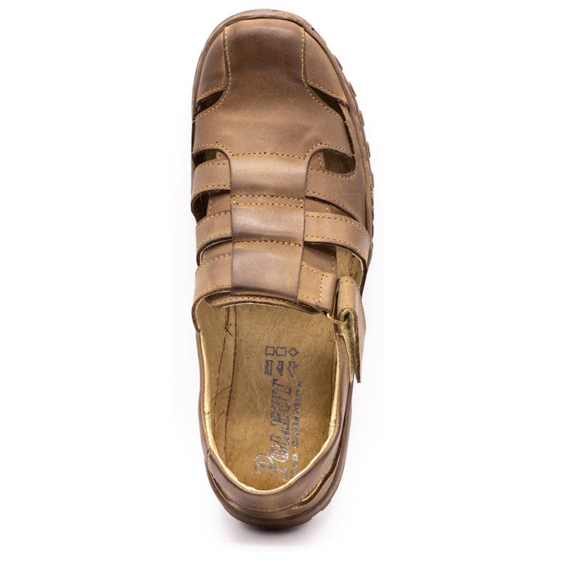 Polbut Muške ažurne cipele 237 za ljetno smeđu boju smeđa 2