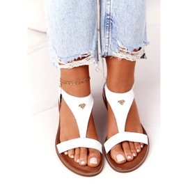 Ženske kožne sandale Nicole 2648 bijela metalik 3