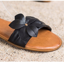 Diamantique Crne sandale s cvijetom crna 2