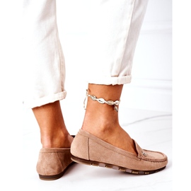 PS1 Ženske mokasine od antilopa svijetlosmeđe Madelyn bež 3