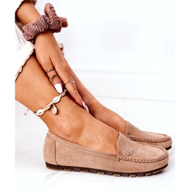 PS1 Ženske mokasine od antilopa svijetlosmeđe Madelyn bež 4