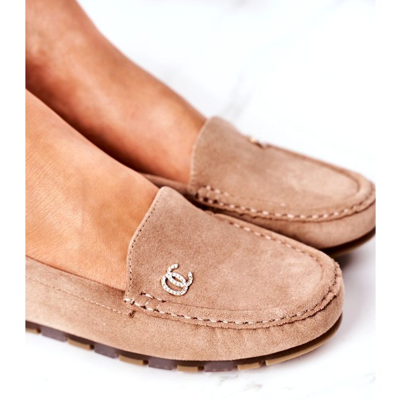 PS1 Ženske mokasine od antilopa svijetlosmeđe Madelyn bež 5