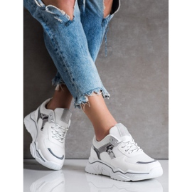 SHELOVET Bijele tenisice sa sjajem bijela 2