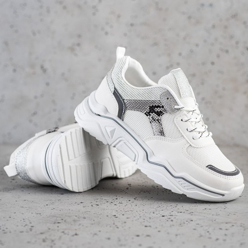 SHELOVET Bijele tenisice sa sjajem bijela 1