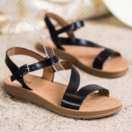 Cm Paris Ležerne sandale s eko kožom crno 1