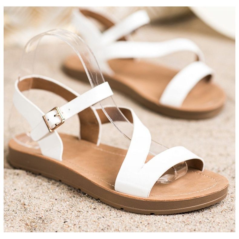 Cm Paris Ležerne sandale s eko kožom bijela 1