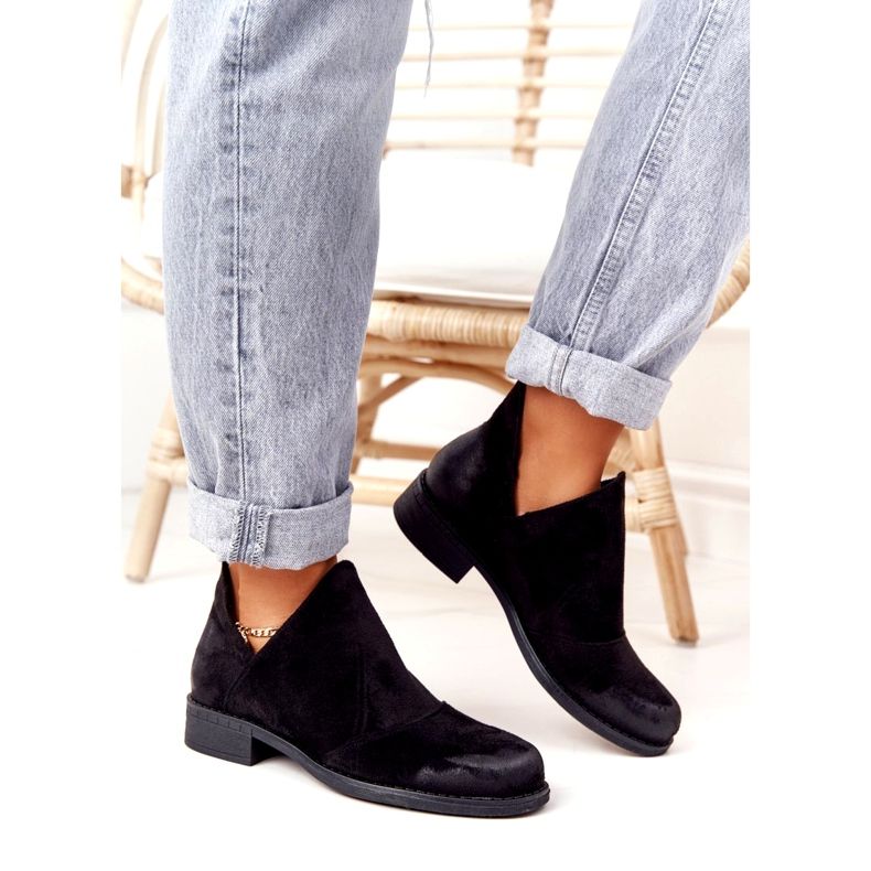 PS1 Crne ženske čizme Hillary s izrezima crna 3