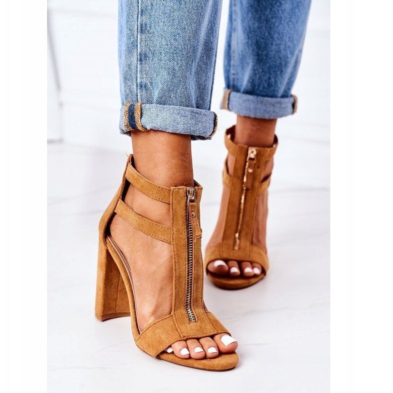 PS1 Sandale od antilopa na camel folly baru smeđa 1