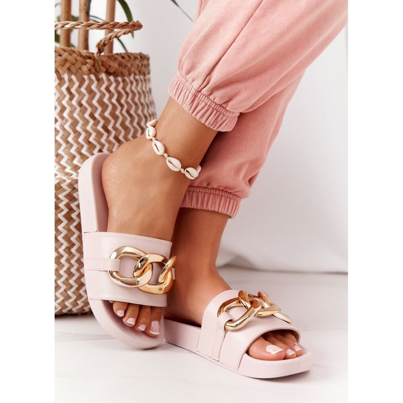 PS1 Gumene papuče u jednom trenutku u bež boji s lancem 2