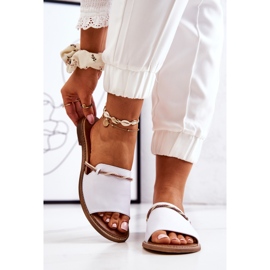 Kožne japanke Lewski Shoes, bijele bijela 1