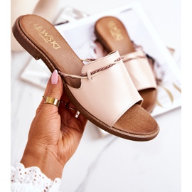 Kožne japanke Lewski Shoes, bež 1