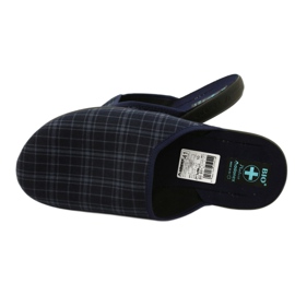 Muške papuče, Adanex 25951, tamnoplavi karo plava 4