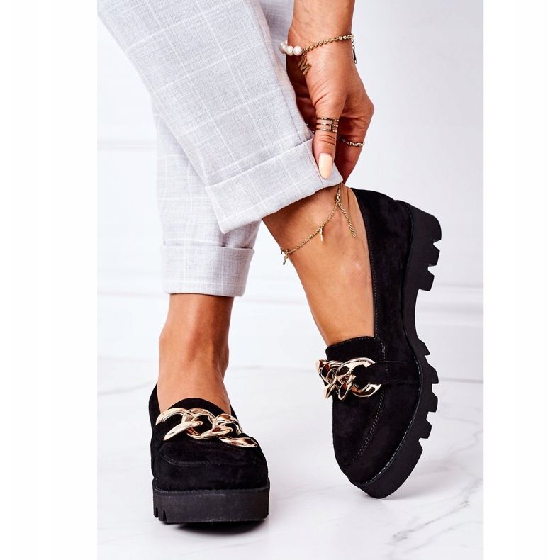 Mokasine od antilopa Lewski Shoes 3040 Crna 2