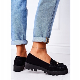 Mokasine od antilopa Lewski Shoes 3053 Crna 1