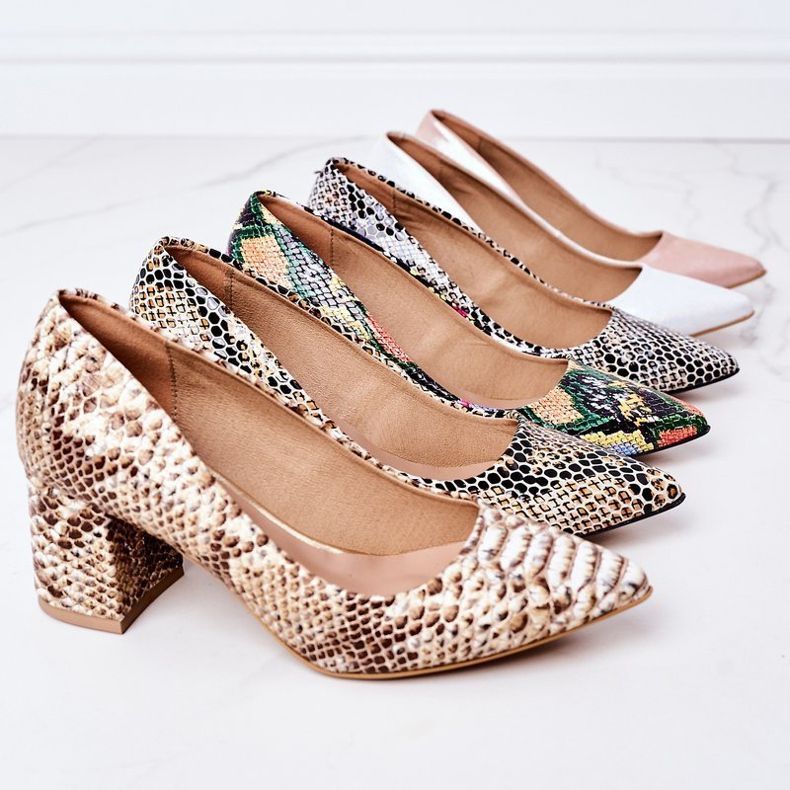 Lewski Shoes Satenske crpke s cipelama životinjskog uzorka Lewski cipele 2801 Ružičasta 1