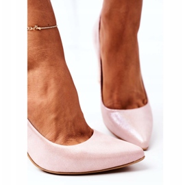 Lewski Shoes Satenske pumpe s uzorkom životinja Lewski cipele 2453 Ružičasta 1