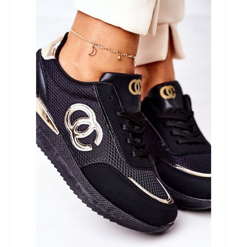 PE1 Ženske sportske cipele Tenisice Crne i zlatne pod kontrolom crno zlatna 1