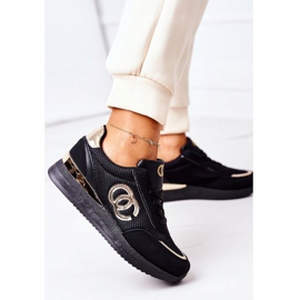 PE1 Ženske sportske cipele Tenisice Crne i zlatne pod kontrolom crno zlatna 2