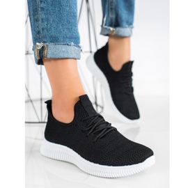 SHELOVET Tekstilne sportske cipele crna 2