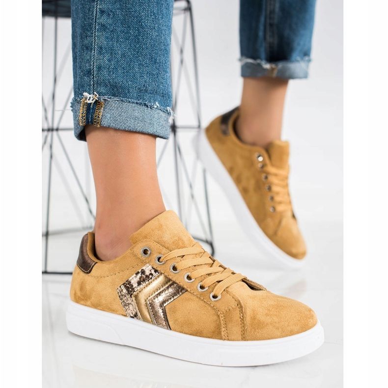 SHELOVET Tenisice od antilopa smeđa 1